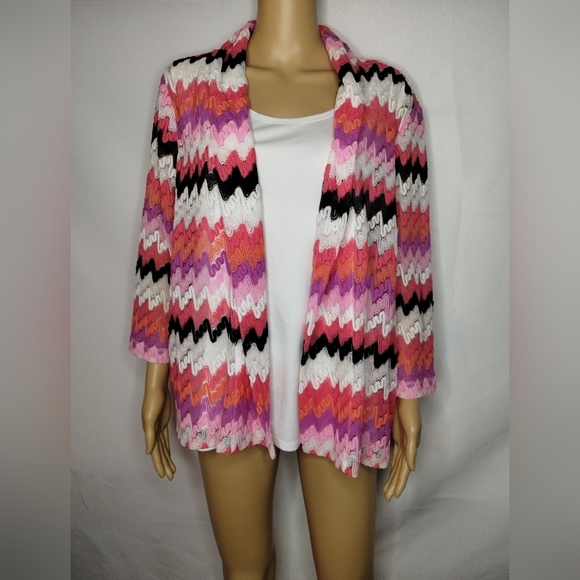 Alfred Dinner women's size xl multi color knit top shirt blouse - Picture 1 of 6